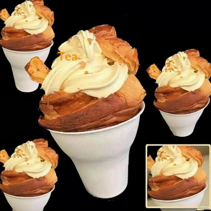 10Pcs Disposable Ice Cream Cup Dessert Cake Paper Cup Shaved Ice Yogurt Bowl Food Grade Tiramisu Dessert Pulp Cups