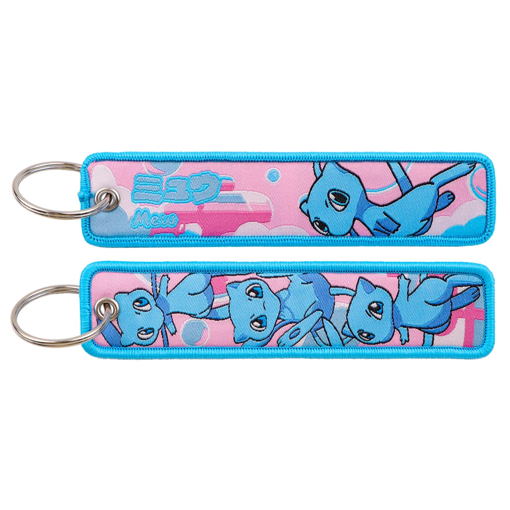 Kawaii Japanese Elf Anime Embroidery Key Fobs Key Tag Motorcycles Cars Backpack Chaveiro Keychain Fashion Keyring Friends Gifts