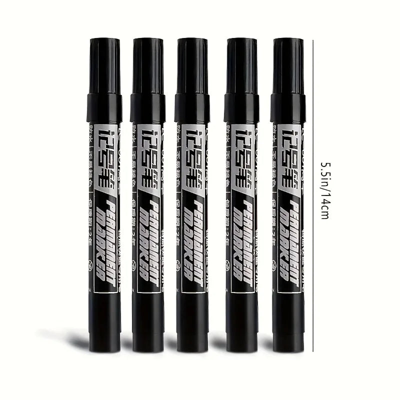 10pcs Permanent Marker Set, Waterproof Black Ink High-Capacity Oil-Based Office Supplies for  Office Supplies and Accessories