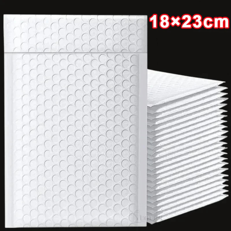 60/10Pcs White Bubble Envelopes Bag Adhesive Waterproof Foam Self Seal Packaging Bags With Bubble Mailing Bag Organizer Supplies