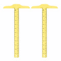 2PCS Transparent T-Square Ruler 30cm, Plastic Drawing T-Ruler for Students, Engineering Drafting Tool Set