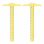 2PCS Transparent T-Square Ruler 30cm, Plastic Drawing T-Ruler for Students, Engineering Drafting Tool Set
