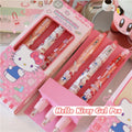 Genuine 3Pcs Kawaii Sanrio 0.5mm Gel Pens Cute Hello Kitty Cinnamoroll Kuromi Black Pen School Student Stationery Supplies Gifts