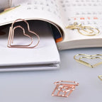 10pcs/set Metal Paperclips Multiple Cartoon Heart Animal Styles Paper Clip Book Scrapbook Planner Page Bookmark Binder Clip