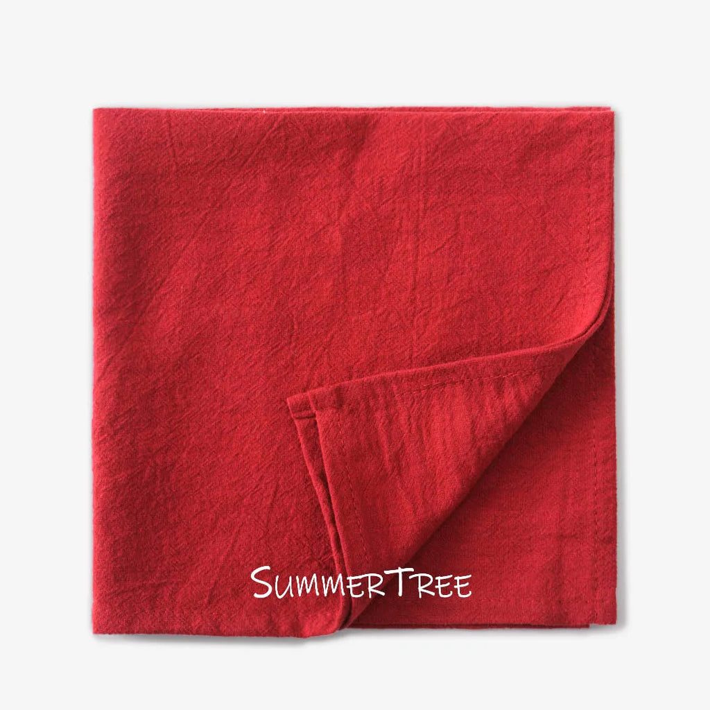 6pcs 40x40cm Cloth Napkins Washed Cotton Dinner Table Napkin Square Soft Absorbent Washable for Home Wedding Party Decoration