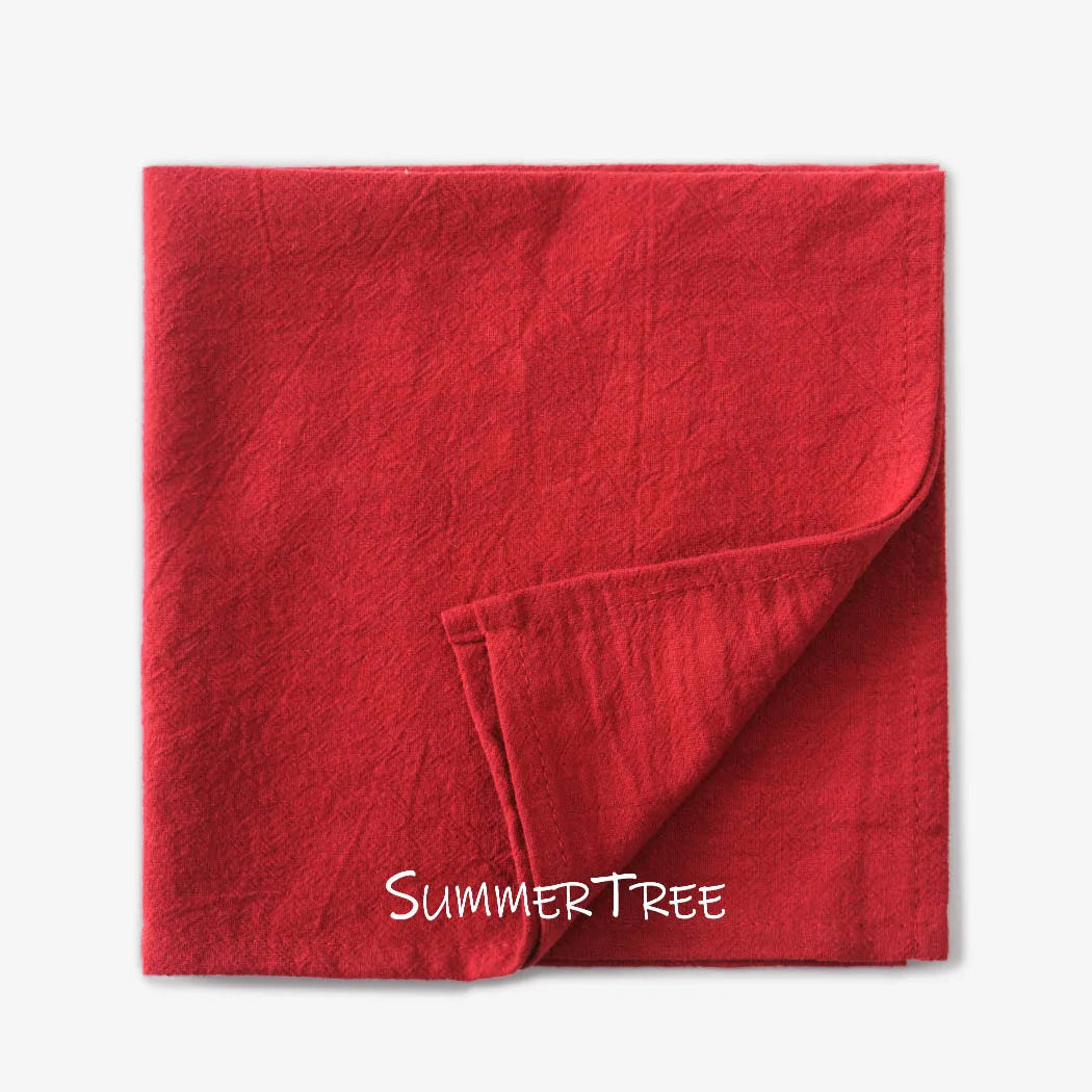 6pcs 40x40cm Cloth Napkins Washed Cotton Dinner Table Napkin Square Soft Absorbent Washable for Home Wedding Party Decoration