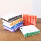 5 Rolls Flat Top Plastic Garbage Bags Pre-cut Disposable Color Trash Bags Household Waste Bin Liners For Kitchen Bathroom Office