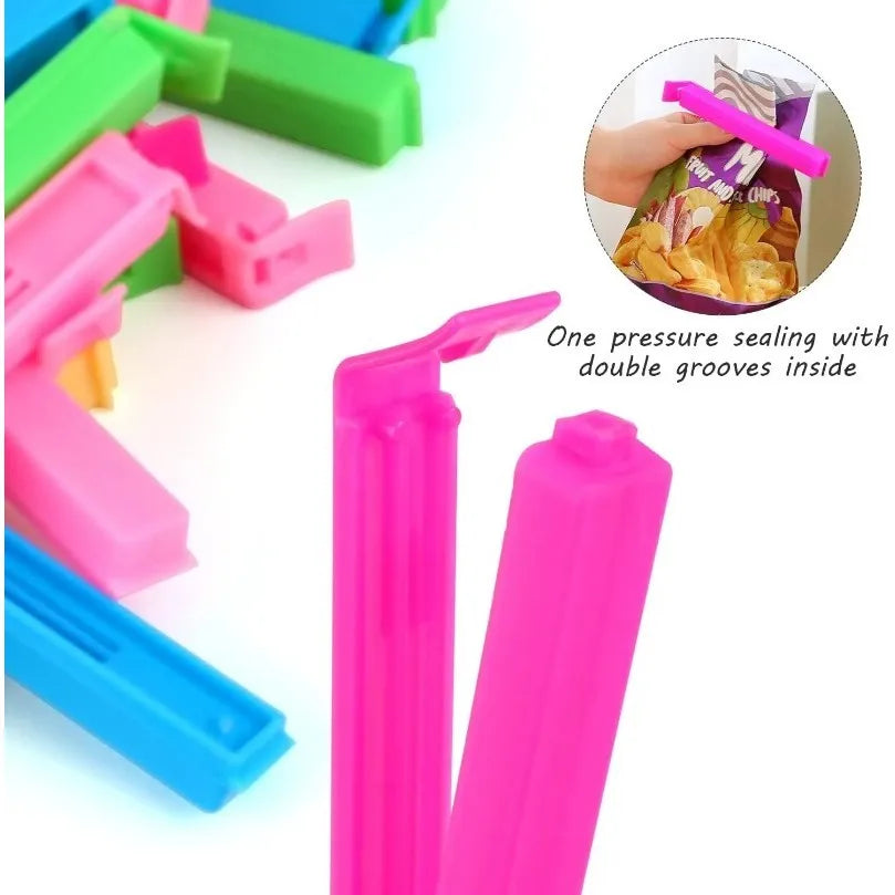10-50PCS Portable Kitchen Storage Food Snack Seal Sealing Bag Clips Sealer Clamp Plastic Tool Kitchen Accessories Food Bag Clips