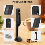 Handheld Electric Milk Frother Stainless Steel Foam Maker for Coffee Cappuccino Latte Hot or Cold Milk Drink Mixer Kitchen Tool
