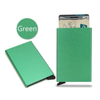 Rfid Metal Credit Card Holder Luxury Men Minimalist Wallet Cardholder Case Bag Business Supplies Card Storage Box Organizer Mini