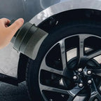 Reusable Tire Wax Applicator Sponge with Lid Curved Car Cleaning Pad for Tire Dressing Detailing Kit Car Waxing Tools
