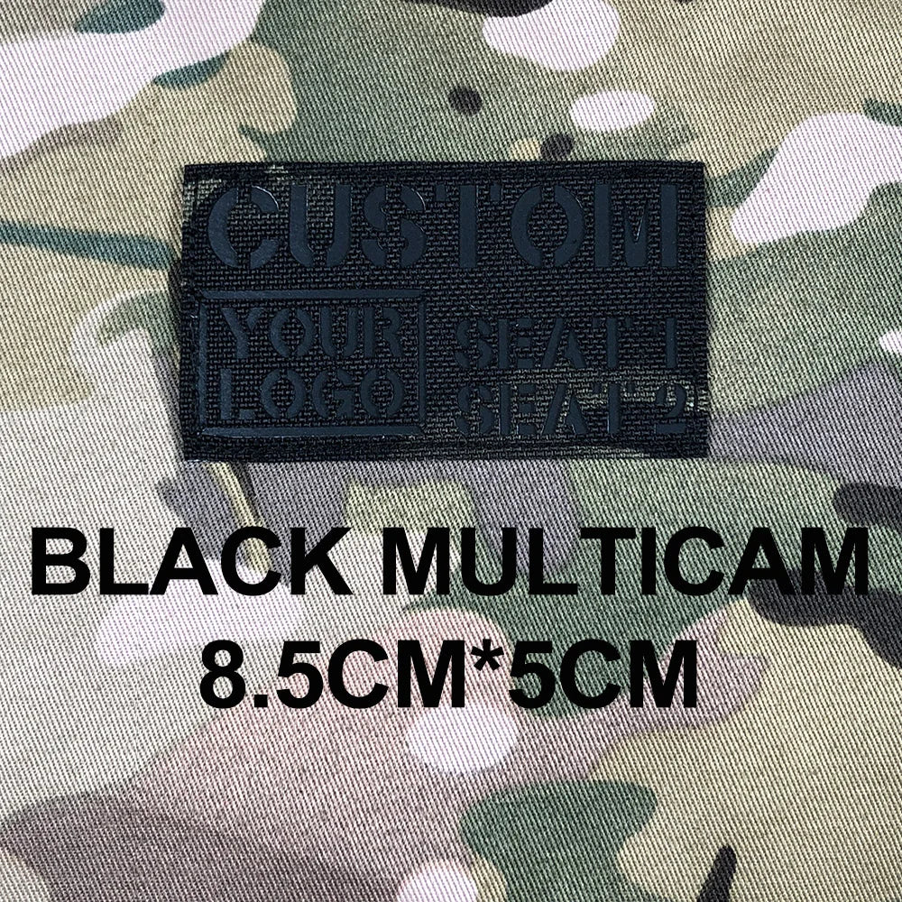 Custom Laser Cutting IR IFF Infrared Reflection Patch Name Tapes Tag Brand Black Letters