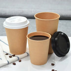 100pc/pack 6oz/180ml Kraft Paper Cup Disposable Paper Cup Coffee Tea Cup Party Wedding Supplies