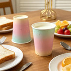 10/20/30PCS Rainbow Gradient Disposable Paper Cups Suitable for Birthday Wedding Baby Shower  Dessert Milkshake Cold Drink Cup