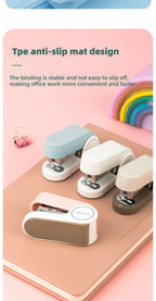 Deli Mini stapler for students, labor-saving stapler, office supplies, portable girl, cute style, stapler, stapler, no. 12 nails