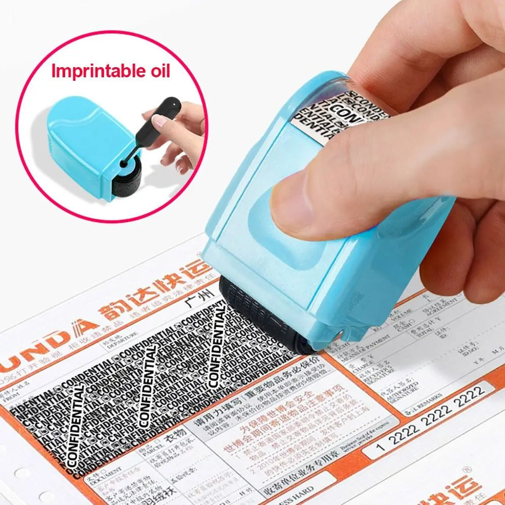 Durable Roller Identity Protection Stamps Safety Portable ID Security Stamp Privacy Protection Identity Address Blocker