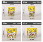 50Pcs 32/46oz Disposable Single Wall Coated Paper Popcorn Bucket Cup Food Grade Greaseproof Cinema Containers Movie Night Party
