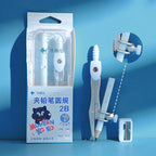 Metal Zinc Alloy Compasses Set,2B Pencil,Drawing Gauge,Removable Pencil,With Sharpener,Student Products 2218