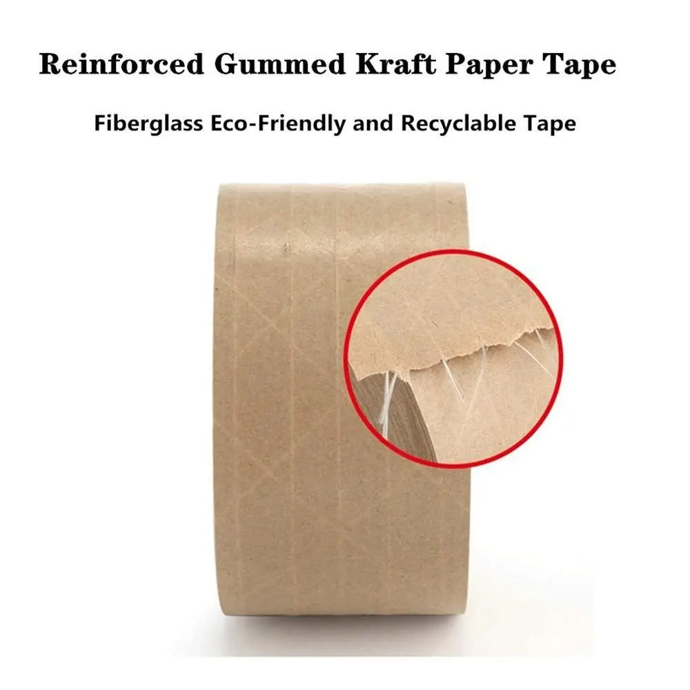 Reinforced Kraft Paper Tape Self Adhesive Car Painting Shelter Photo Frame Gummed Packaging Tape Carton Sealing Tape Recyclable