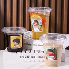 10/20/50pcs Transparent Disposable Coffee Cup Without Straw Suitable for Smoothies and Cold Drinks