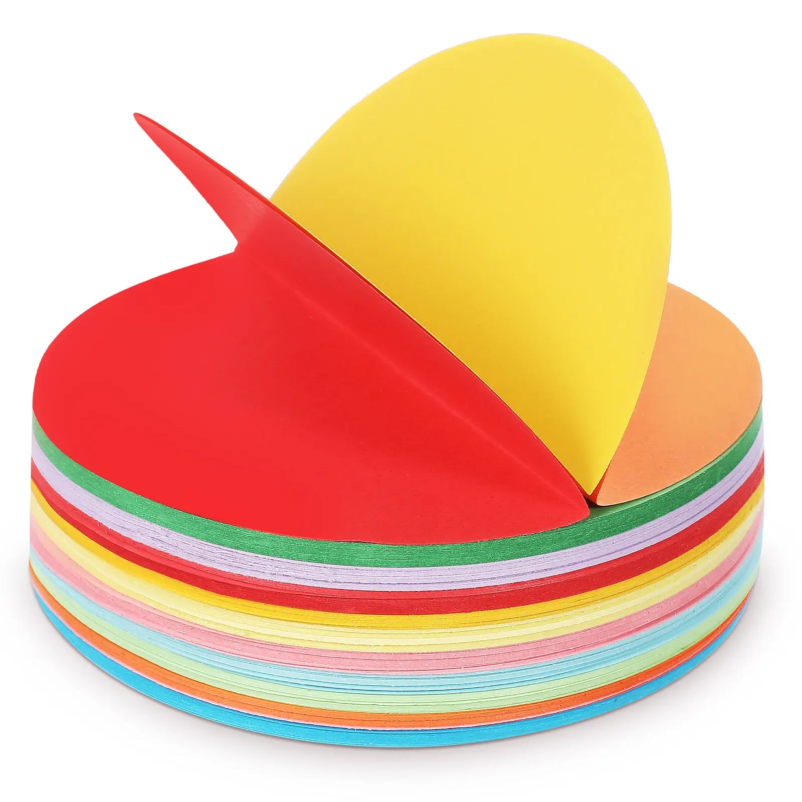 500Sheets Colored Origami Paper Round Circles Pastel Construction Paper for DIY Crafts Handicraft Cardboard Circle