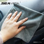 SEAMETAL 3/5/10pcs Car Wash Microfiber Towel Soft Edgeless Car Polishing Cloth Waxing Towel 40X40CM for Car Cleaning Accessories