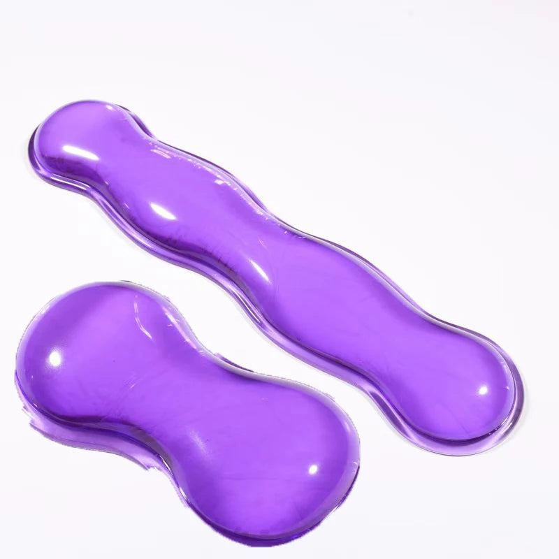 Ergonomic Mouse Pad with Wrist Rest Keyboard Rest Silicone Transparent Desktop Office Game Console Mouse Soft Wrist Rest