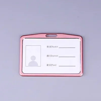 Aluminum Alloy Card Cover Case Women Men Work Name Bank ID Card Holders Business Badge Case Credit Card Badge Case Bag Pouch