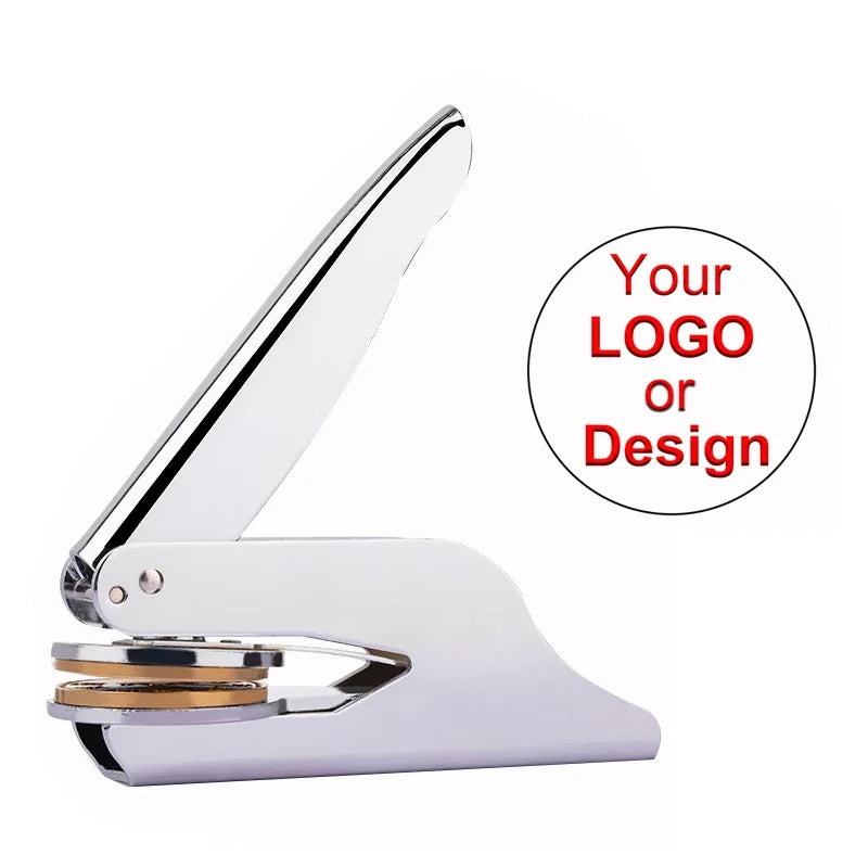 Embosser Stamp Customized Private Logo Customization Library Book Invitation Wedding Embossing Stamp Company Paper Leather Seals