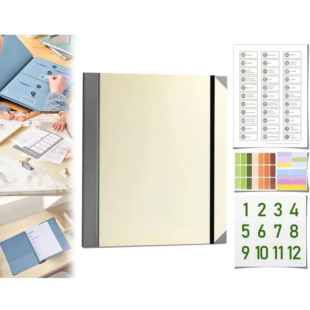 New Portable In Case I Go Missing Binder Multiple Pockets Large Capacity Manila Pocket Folder File Storage Tools File Organizer