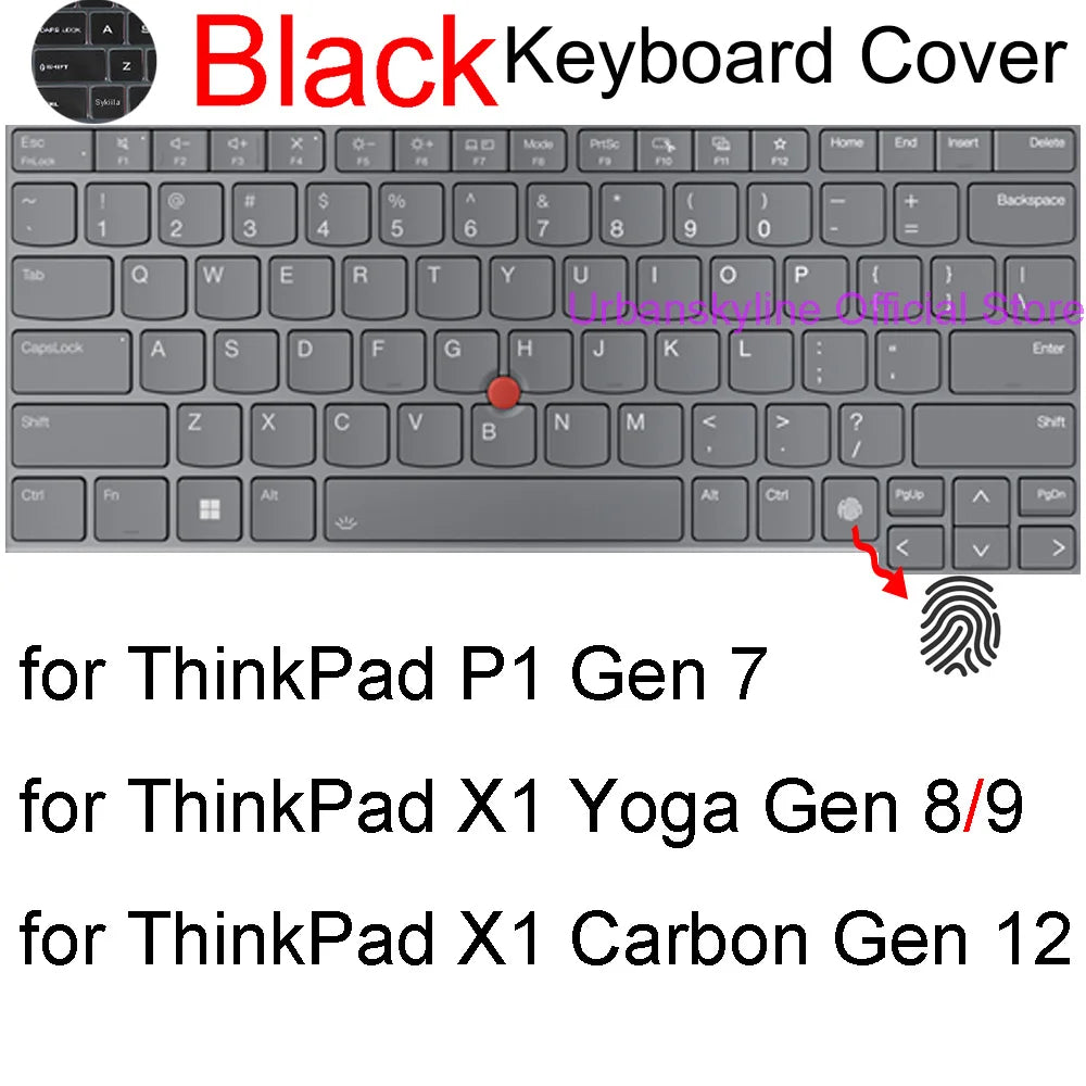 Keyboard Cover for Lenovo ThinkPad 14 X1 Carbon X1 Gen 13 12 11 10 P1 E14 L14 P14s T14 T14s P1 Silicone Protector Skin Case 2025
