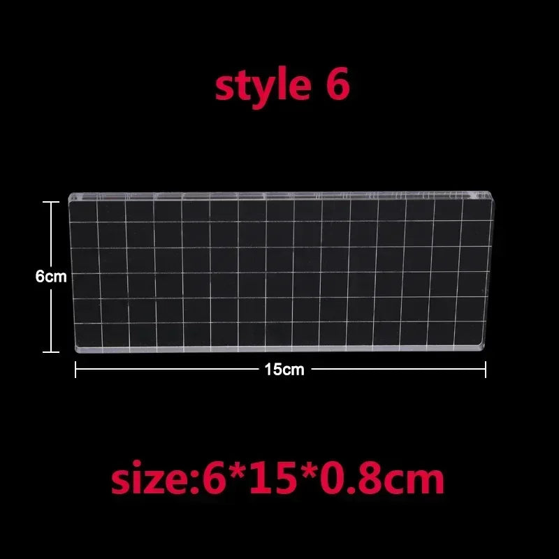 9 Sizes Clear Acrylic Stamp Block for DIY Crafts Card Making Decorations Scrapbooking Handmakes Use with Acrylic Stamps Tools