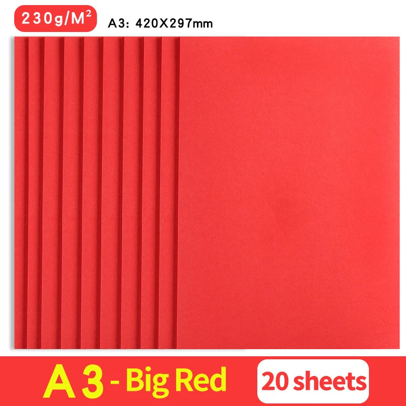 A3 MixColor Cardstock Paper Business Card Cardboard DIY Gifts Card Scrapbook Materials Drawing Card Art Supplie 10/20Sheets 230G