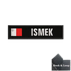 1PC 10cmX2.5cm Custom Name Flag Patch Stripes Badge Iron On Or Hook Loop Armband Germany Luxembourg Armenia Serbia Singapore