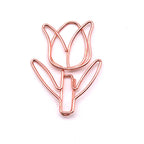 20/50PCS Tulip Paper Clips Kawaii Notebook Planner Bookmarks Korean Stationery Ticket Photo Clip Office Supplies Bookmark Folder