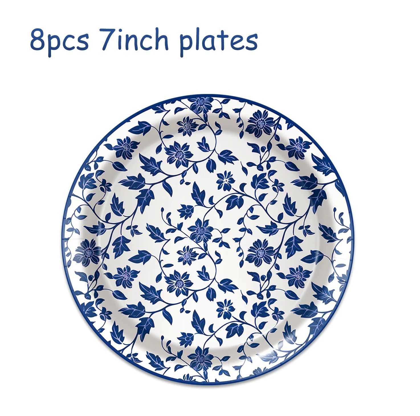 Blue and White Porcelain Paper Plates Napkins,Tableware For Birthday Decoration Wedding Decoration,Table Decor Party Supplies