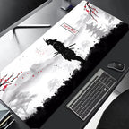 Samurai Warrior MousePad Gamer Computer Accessories Keyboard Table Mat Black Mouse pad Company Gaming Laptop Desk Accessory Pc