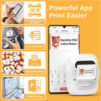 Marklife P50 Thermal Label Printer Mini Bluetooth Self-Adhesive Sticker Printer for School Office Kitchen To Tag Price Machine