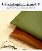 A4 Thick Leather Document Bag, A4 Folder,Business Information Bag, School And Office Supplies, Storage Bag Back To School