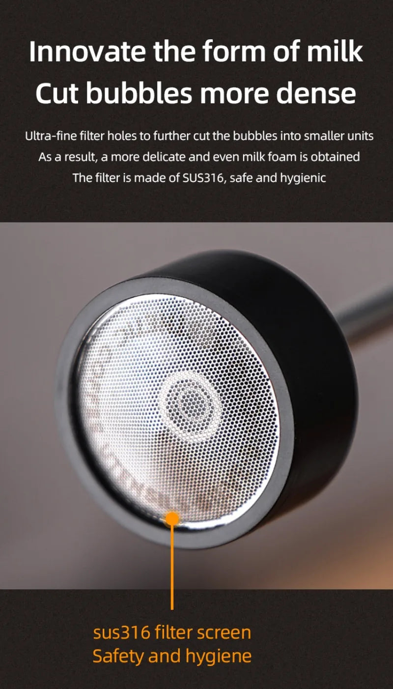 New Bincoo Coffee Frother Rechargeable Milk Foamer Handheld Espresso Tool Coffee Milk Electric Handle Blender Egg Beater