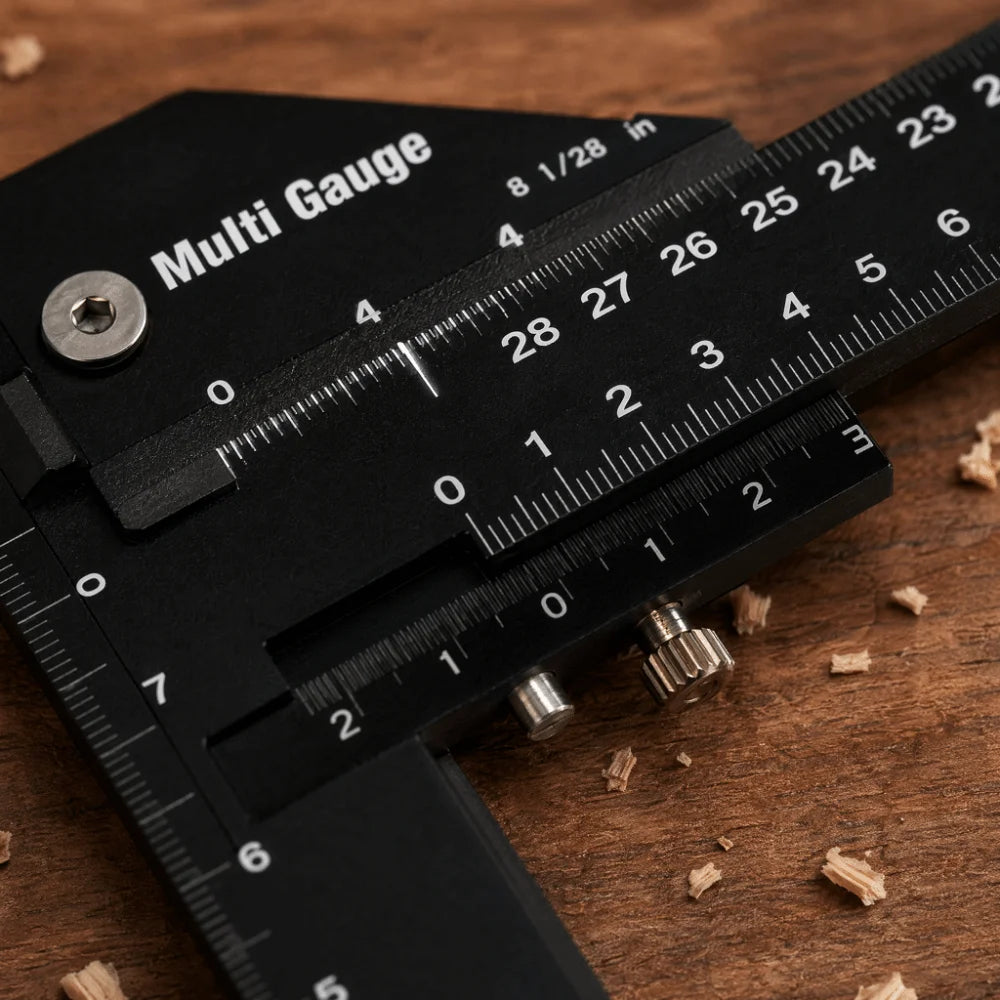 Multi-Angle Sliding T Square Ruler Anodized Finish Aluminum Alloy Construction Sliding Depth Gauge Woodworking Scribe Ruler