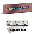 Personalized Name Tag Badges Identification Customized with Text&Logos, Stainless Steel Name for Clothing with Pin or Magnetic