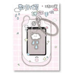 Kawaii 3 inch Acrylic Mobile Shape Kpop Photocard Holder Photo Card Holder Bag Pendant School Stationery