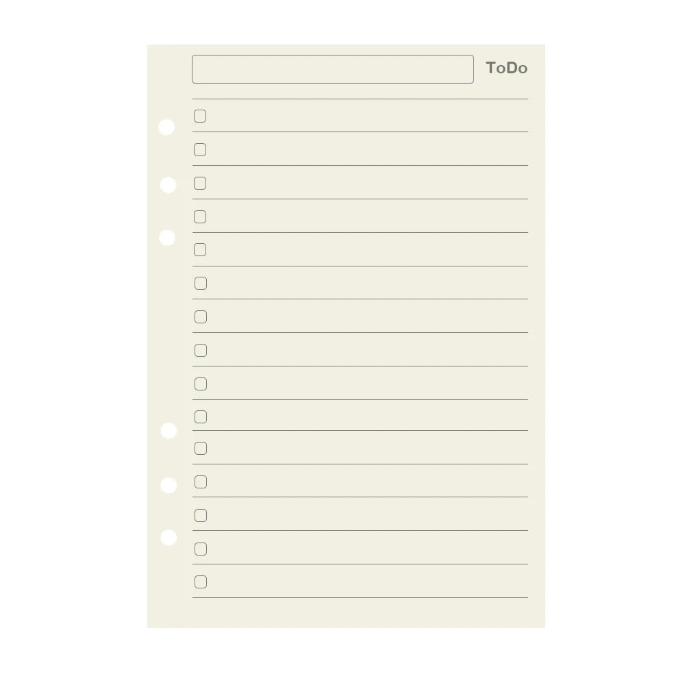 6-Hole A5 A6 A7 Notebook Refill 45 Sheets Lined Blank Dotted Grid Dowling Paper for Binder Journal Planner