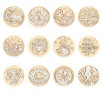 Star Sky Lotus Rose Pattern Wax Seal Stamp Retro Sealing Wax Stamp Replace Head Flowers Leaf Decorate Gift
