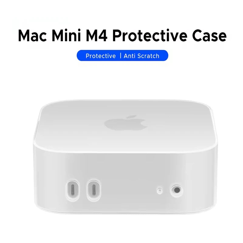 Easy Install Wear-resistant Waterproof Silicone Protective Case for Mac Mini M4/M4 Pro 2024 Precise Opening Dustproof Cover