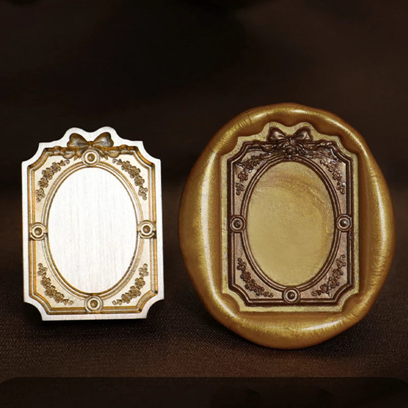 Fire Paint Seal Wax Stamp Heads Photo Frame Series Sealing Wax Stamp Head For DIY Scrapbooking Envelope Wedding Party Invitation