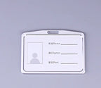 Office Metal Work Identity Badge ID Card Holder Aluminium Alloy Employee Name Cover Business Case Credit Card Holder Wallet