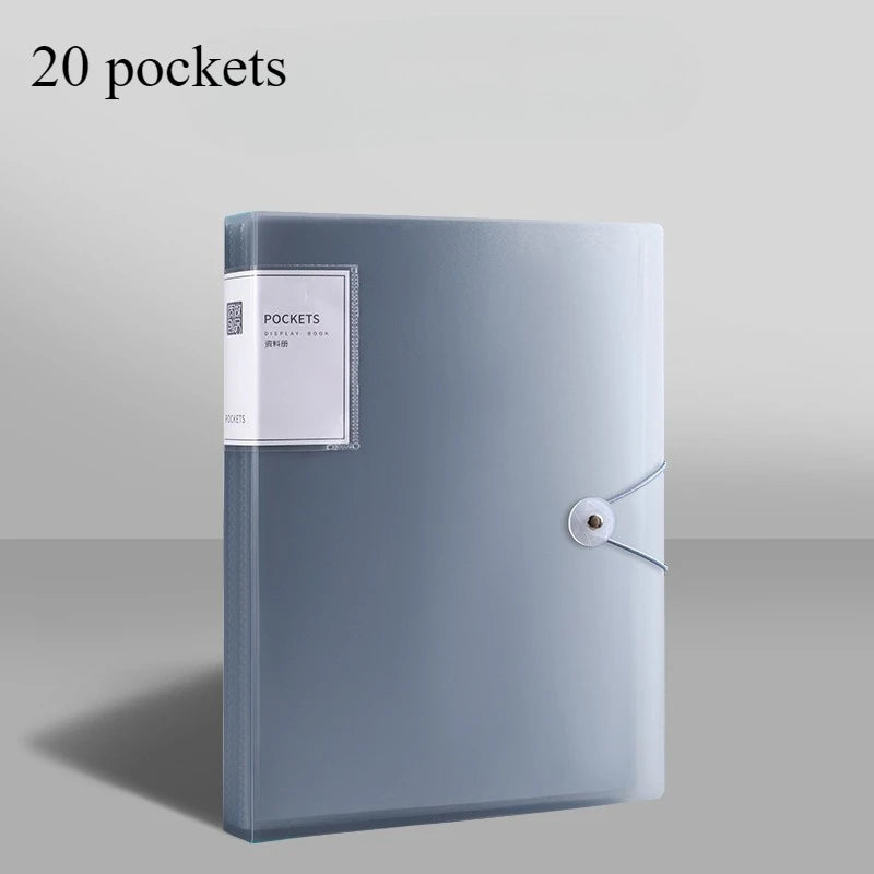 A4 Information Book Folder Transparent Centerfold Certificate Paper Storage Bag Student Album Collection Book Desk Organizer