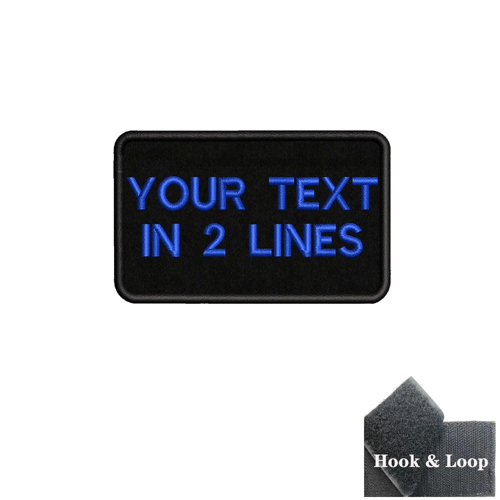 1PC 8cmx5cm Custom Personalized Name number Patch Stripes Badge tags chevrons Armband Iron On Or Hook Loop embroidered